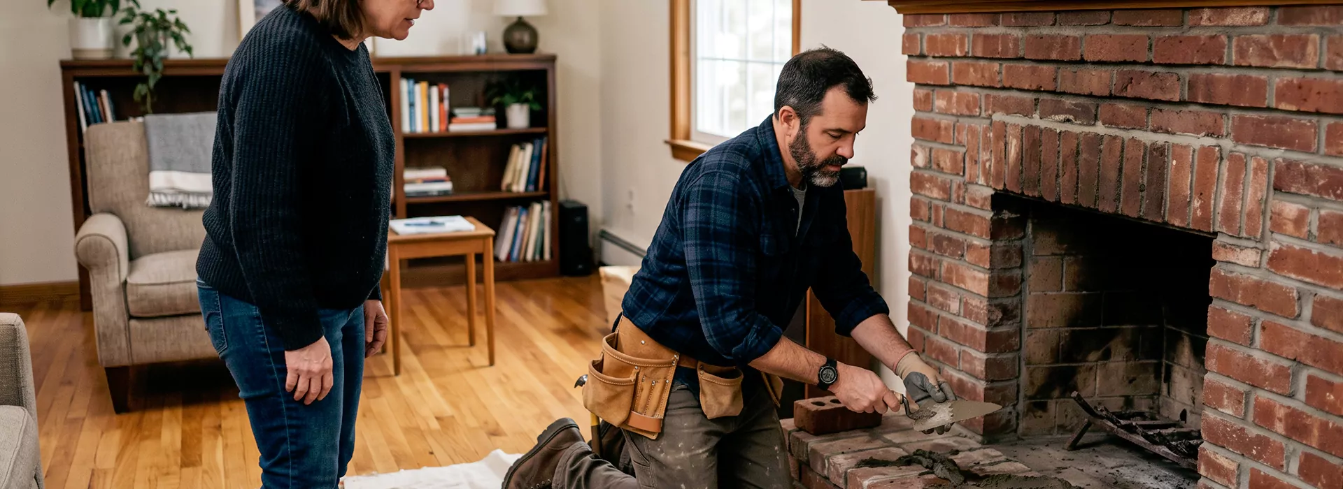 Brick Fireplace Repair in Middletown