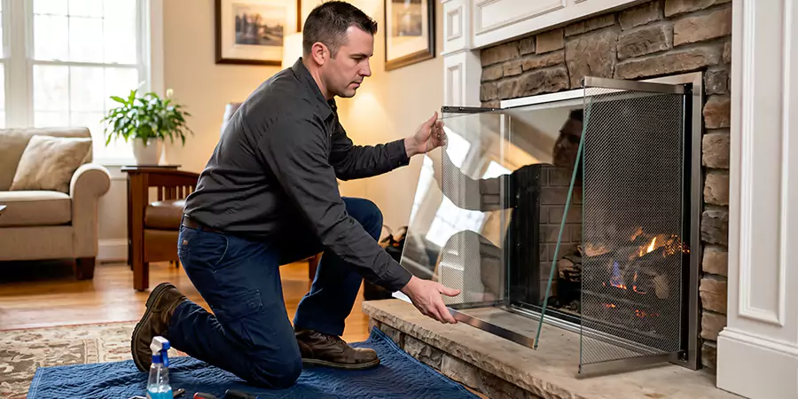 Fireplace Glass Panel and Screen Installation Middletown