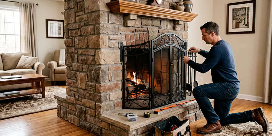 Custom and Decorative Fireplace Screen Installation Middletown