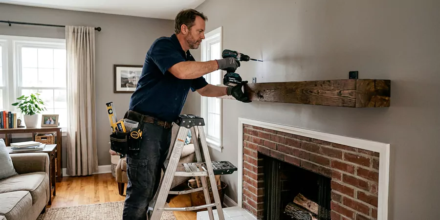 Floating Shelf Mantel Installation Middletown